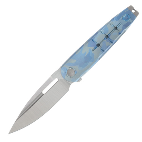 WE Knife Co Hull Blue Terrain Titanium Flipper Nested Liner Lock Knife WE24046-3