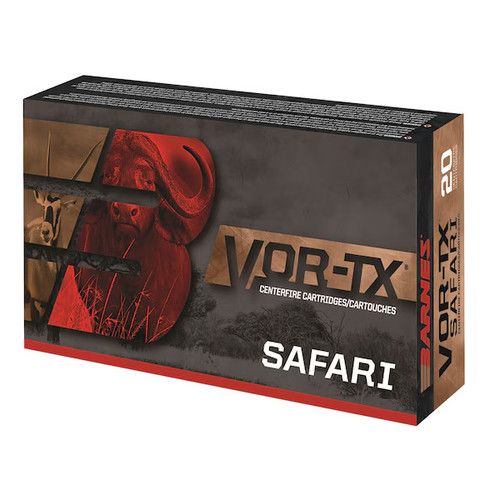 Barnes VOR-TX Safari 375 H&H Magnum Rifle Ammunition 20 Rounds Brass Centerfire 300 Grain Banded Solid 