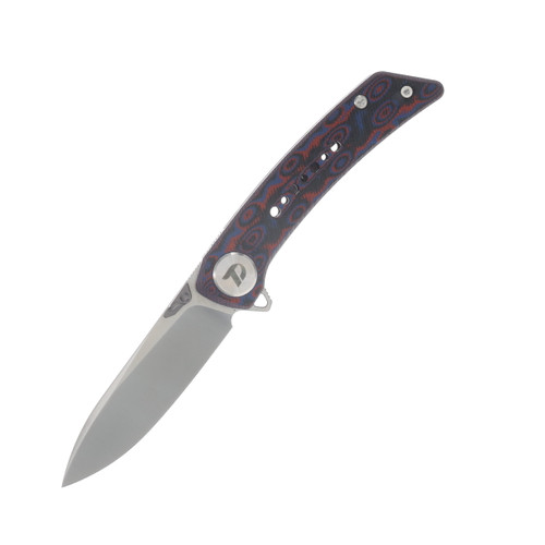 Dreamtech Linerlock 14C28N Black-Blue-Red Micarta DTK3610MR
