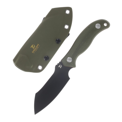 Dreamtech Fixed Blade/Green G10/Black Blade/Green Kydex Sheath DTK4110GB