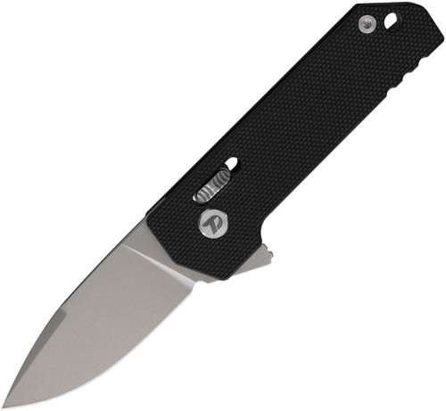 Dreamtech Black G10 D2 Drop Point Crossbar Lock Folding Knife