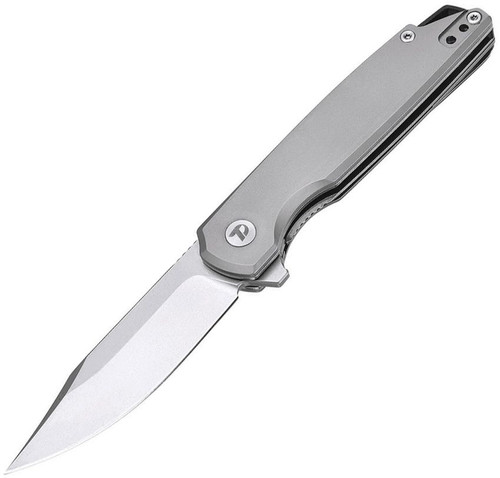 Dreamtech D2 Drop Point Linerlock Gray Titanium DTK4285TG