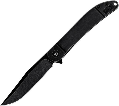 Dreamtech Black Titanium D2 Clip Point Flipper Framelock Folding Knife