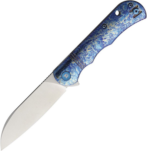 Dreamtech Linerlock 14C28N Titanium Blue Lightning Design DTK4453LF