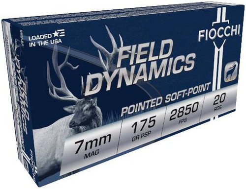 Fiocchi Field Dynamics 7mm Rem Mag PSP InterLock FB 175 Grain 20Rds