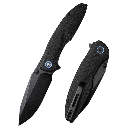 Remette Knives RT-Cool Whale Linerlock Folding Knife Black Reverse Tanto/Black G-10