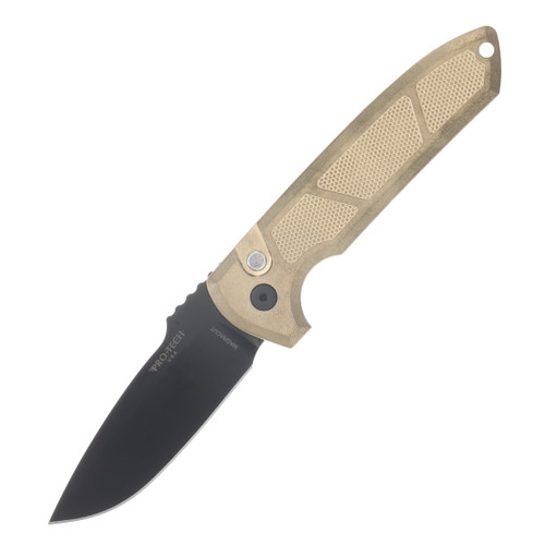 ProTech Auto Rockeye Textured Aluminum Bronze Handle DLC Black Magnacut Blade LG3136
