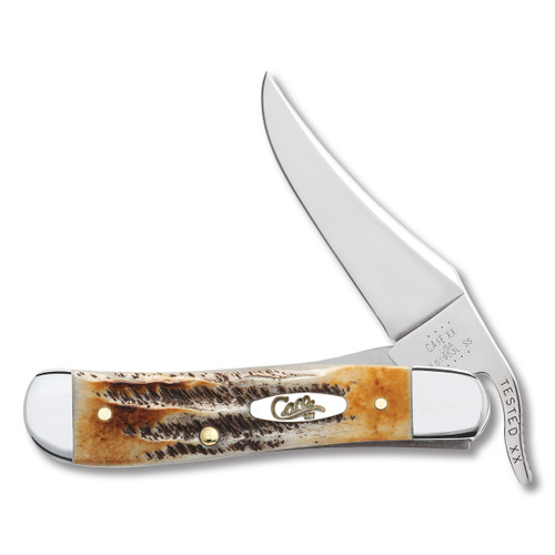 Case XX Knives Russlock Folding Knife 6.5in Plain Bone Stag