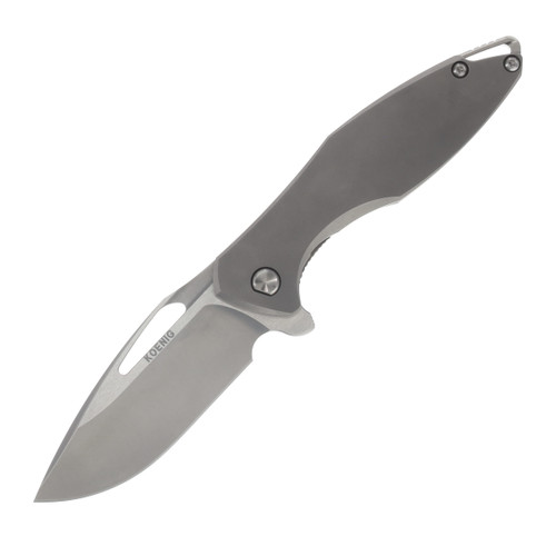 Koenig Arius Framelock/M390 Burnished w/PF/6AL4V Ti Smooth Handles AR11111111