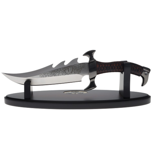 Ole Smoky SMKW Exclusive Dragon Eye Fantasy Knife with Leather Sheath and Custom Knife Stand OS415