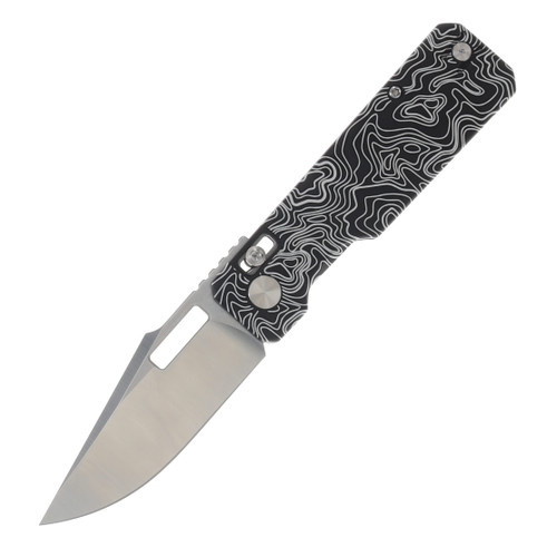 Vero Engineering Aura Drop Point Machine Satin Black Topo VAUDPMSBKTOPO