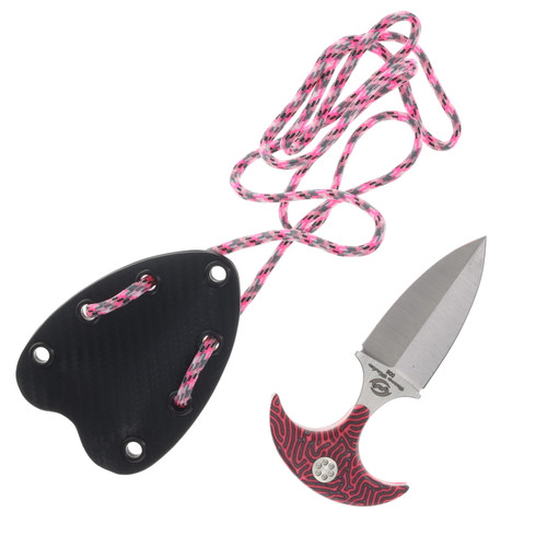 Beans Blades Push Knife Pink Brain Waves Handle M390 Blade BBOUSHKPBW
