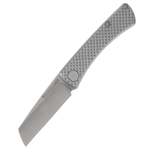 ABW Slip Joint Folding Knife Titanium Diamond Texture Natural - Magnacut Bld ABWSLIPTITDIAMNATURAL