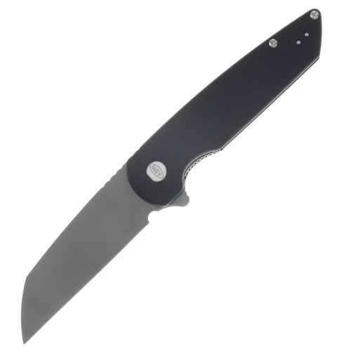 ABW Model 2 Folding Knife Black Aluminum - Stonewash Magnacut Blade ABWMODEL2ALUMBLK