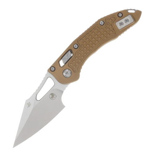 Microtech Mini Stitch Ram-Lok Stonewash Tan Frag Folding Knife MT169MRL-10 FRTA