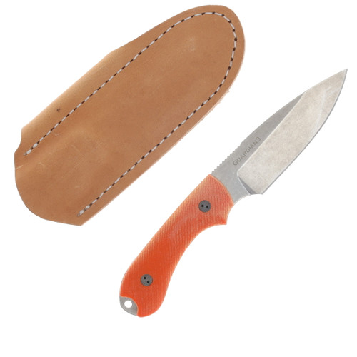 Bradford SMKW Exclusive Guardian 3 Fixed Blade Knife Stonewash MagnaMax/3D Microtextured Orange G-10 BRAD3682