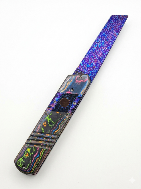 Vallotton Kaiken OTS Auto Bertie Reitveld's Dragonskin Blade Camo Carbon 80's CF Handle VKKAIKCC80