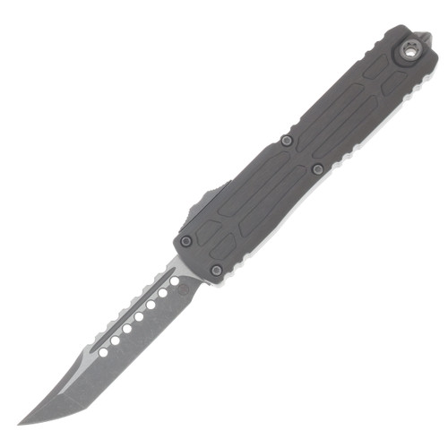 Microtech Ultratech EX-ZBP Signature Series OTF Automatic Knife Apocalyptic Hellhound/Natural Clear Aluminum AUMT1119EX10APNCS