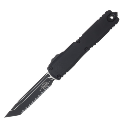 Microtech Ultratech Gen IV OTF Automatic Knife Serrated Blackout T/E AUMT112343T