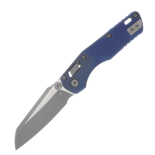 Marfione MSI Mini RAM-LOK Folding Knife Apocalyptic/Antique Blue Fluted Titanium with Blue Titanium Accents MT210M10APFLMS2