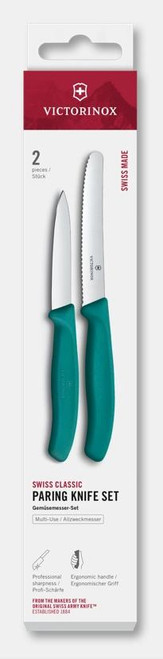Victorinox Sets, 2-Piece Paring Set (3.25" Straight, 4.5" Utility) Green