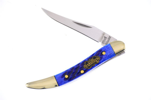 Steel Warrior Dark Blue Jigged Bone Toothpick Folding Knife FRSW109DBJB