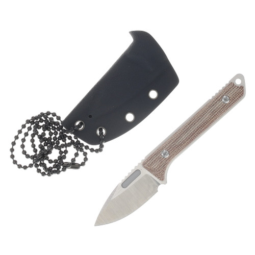 Griffin Scout Medic Fixed Blade Satin Magnacut - Titanium Natural Micarta GRIFFSMSATNM