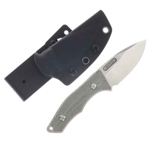Griffin Scout 2.5 Fixed Blade Stonewash Magnacut - Titanium Olive Micarta GRIFFS2.5SWOM