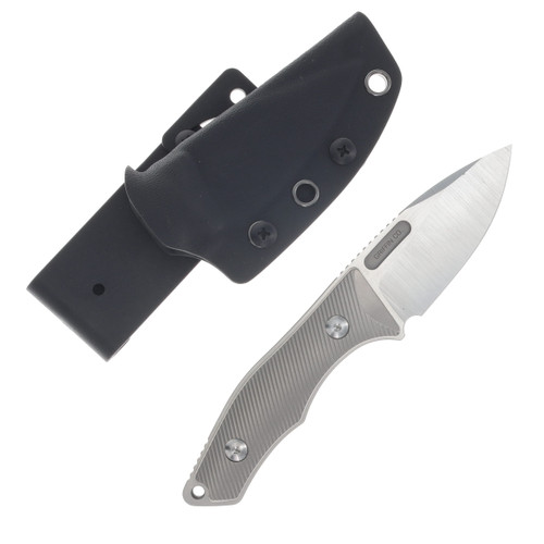 Griffin Scout 2.5 Fixed Blade Satin Magnacut - Textured Titanium GRIFFS2.5SATTXTRDTI