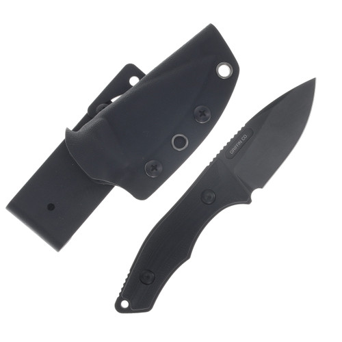 Griffin Scout 2.5 Fixed Blade Blackwash Magnacut - Titanium Black G10 GRIFFS2.5BWBLKG10