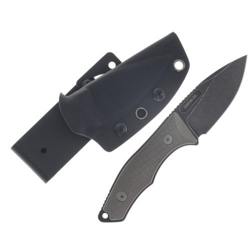 Griffin Scout 2.5 Fixed Blade Blackwash Magnacut-  Frag Titanium GRIFFS2.5BWFRAG