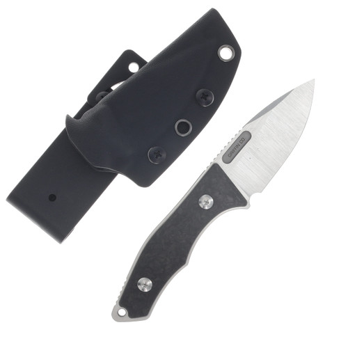 Griffin Scout 2.5 Fixed Blade Satin Magnacut - Titanium Marble Carbon Fiber GRIFFS2.5SATMRBLCF