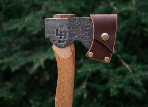 Hoffman Blacksmithing Mountains to Sea Axe 15" Oval Handle Bulb End with Bevels HOFMSAOBB