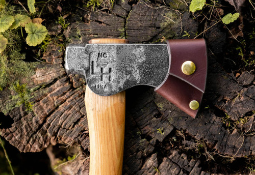 Hoffman Blacksmithing Trapper Hatchet 15" Oval Handle Bulb End HOFTHOB