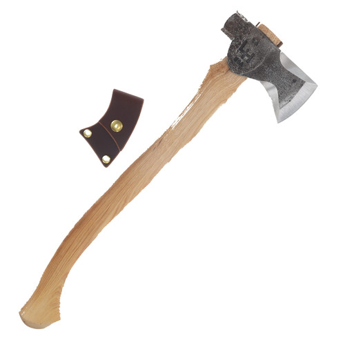 Hoffman Blacksmithing Trapper Hatchet 19" Oval Handle Bulb End with Bevels HOFTH19OBB