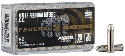 Federal Premium Punch Rimfire 22 LR 29gr Personal Defense Ammo 50Rds 5136797