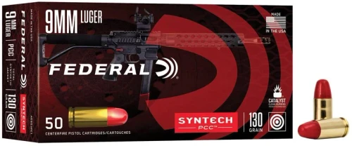 Federal American Eagle Syntech PCC 9mm Luger 130gr TSJ 500rd Bulk Case