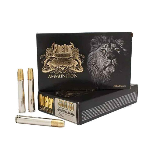 Nosler Trophy Grade Safari .458 Win Mag Solid Flat Nose 500gr 20Rds