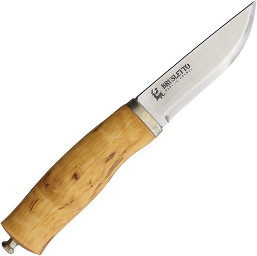 Brusletto Halling Jaktia Edition Fixed Blade Oiled Curly Birch Handle 1.4116 Blade BRU10145
