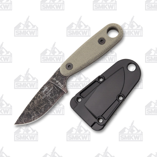 ESEE Knives Izula II Fixed Blade Tan Canvas Micarta Tumbled Black Oxide 1095