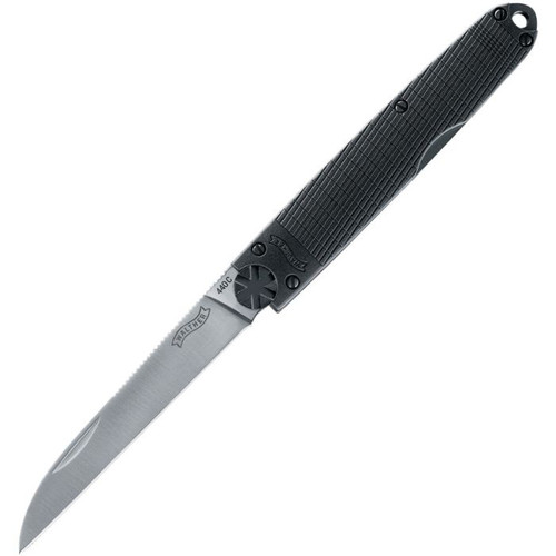 Walther MPK Modern Prestige Linerlock Folding Knife Satin 440C/Black Polymer WAL50791