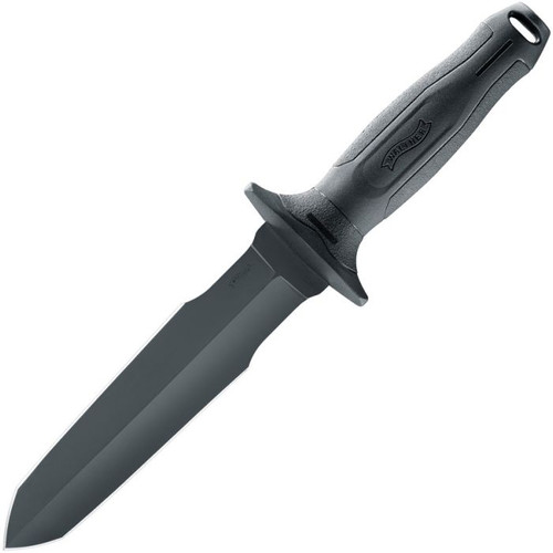 Walther DagTac 1 Fixed Blade Knife Gray 440C Dagger/Black Nylon WAL50793