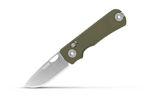 Olive Knives Lenta Folding Knife Olive Green G10 Handle Tungsten Carbide Blade LNT-G10ODG-TC