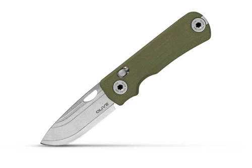 Olive Knives Lenta Folding Knife Olive Green G10 Handle Elmax Drop Point Blade LNT-G10ODG-EL