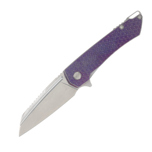 MachineWise Mojave 1323 Framelock Folding Knife S90V/Purple Pattern Titanium MOJAVE1323