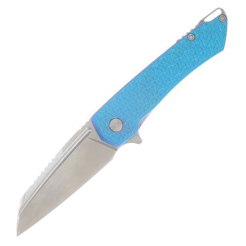MachineWise Mojave 1337 Framelock Folding Knife S90V/Turquoise Pattern Titanium MOJAVE1337