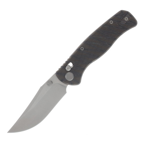 GEO Knife Sharp Shadow Axis Lock Folding Knife SW M390 - Tiger Stripe Flamed TI GEO2504C