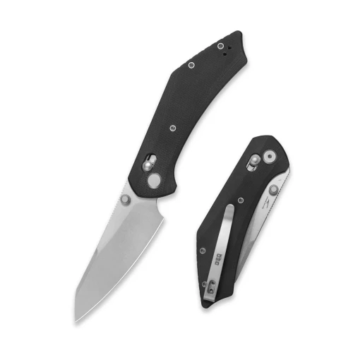 GEO Knife Maciej Torbé DIVID Axis Lock Folding Knife SW M390 Blade Black G10 Handle