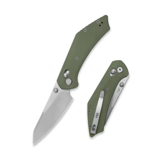 GEO Knife Maciej Torbé DIVID Axis Lock Folding Knife SW M390 Blade Green G10 Handle