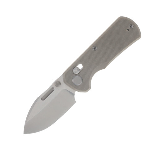 GEO Knife Fabian Hobbelen Belluf Folder Stonewash M390 Blade Khaki G10 Handle GEO2508F